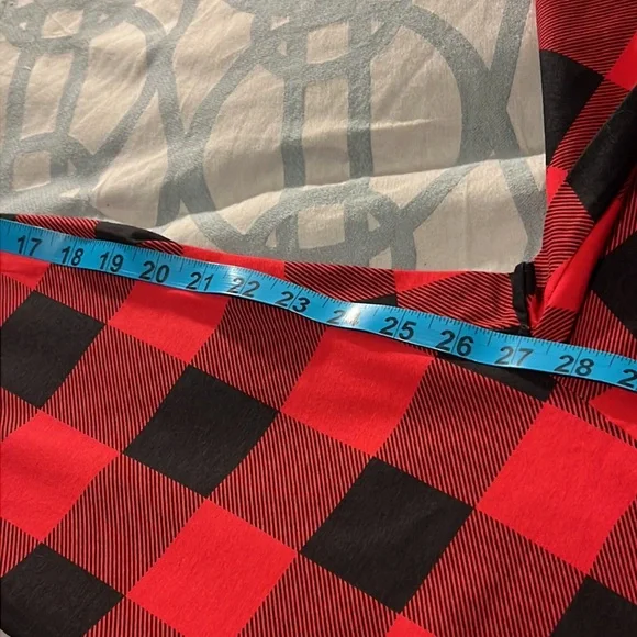 SALE Red and Black Plaid Leggings Women’s Small Full Length Stretch Leggings NEW - Picture 6 of 7